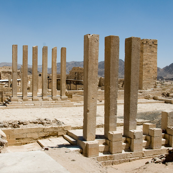 Der Tempel des Almaqah in der sabäischen Stadt Sirwah. © DAI, Orientabteilung